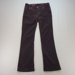 AG Adriano Goldschmied The Angel Pants Womens 27 Brown Corduroy Bootcut Low Rise